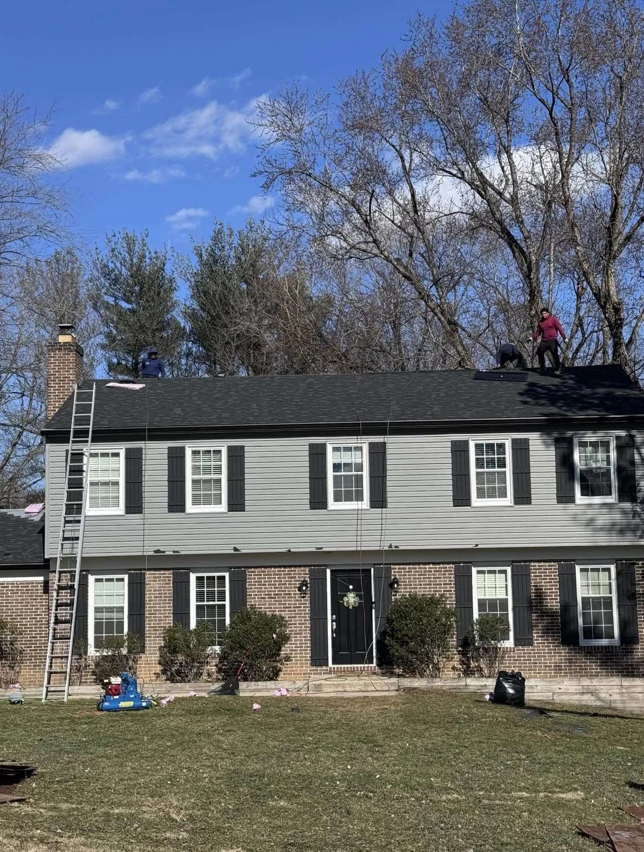 Completed residential roof replacement by Supreme Restorations in Maryland.